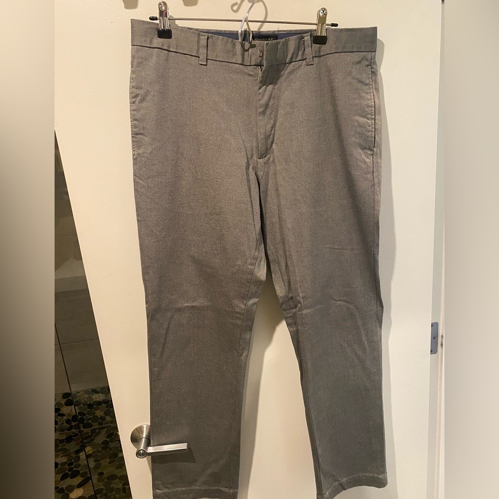 Banana Republic Gray Chinos Cotton Blend Straight Leg